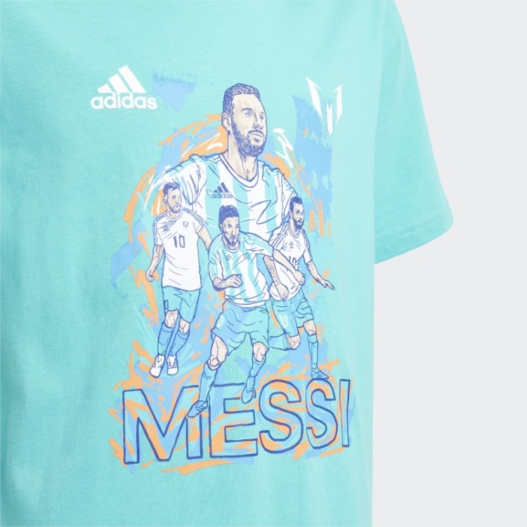 Camiseta Com Estampa De Futebol Adidas Mint Rush Messi
