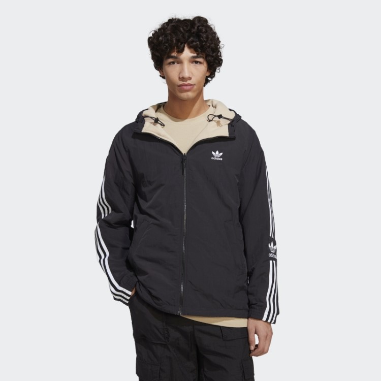 Jaqueta De Lã Polar Reversível Adidas Preta