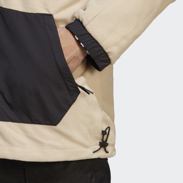 Jaqueta De Lã Polar Reversível Adidas Preta