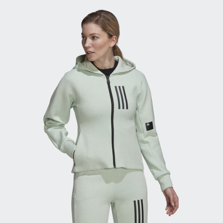 Moletom Com Capuz Slim Fit Verde Mel Missão Vitória Adidas