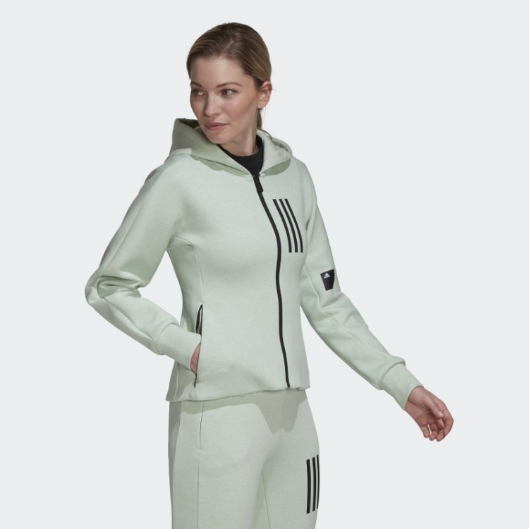 Moletom Com Capuz Slim Fit Verde Mel Missão Vitória Adidas