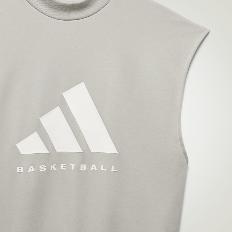 Moletom Sem Mangas De Basquete Adidas Hot Cinza Metálico