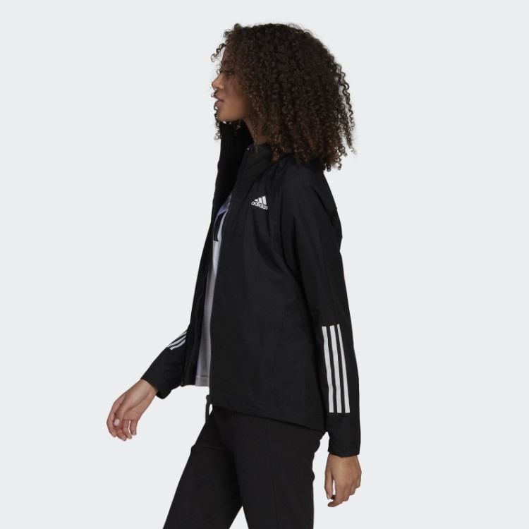 Moda Adidas Bsc 3 Listras Jaqueta Rain.rdy Preto