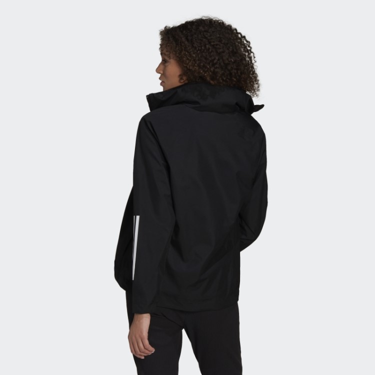 Moda Adidas Bsc 3 Listras Jaqueta Rain.rdy Preto