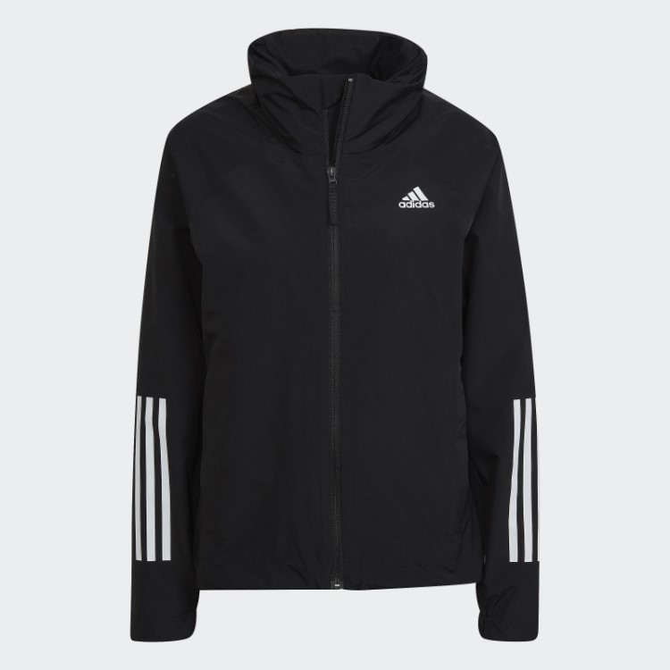 Moda Adidas Bsc 3 Listras Jaqueta Rain.rdy Preto