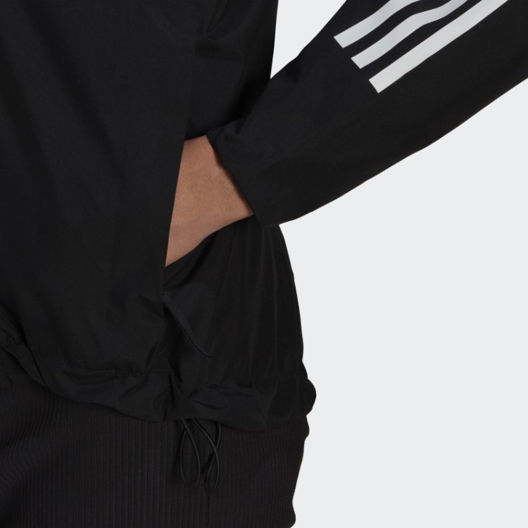 Moda Adidas Bsc 3 Listras Jaqueta Rain.rdy Preto