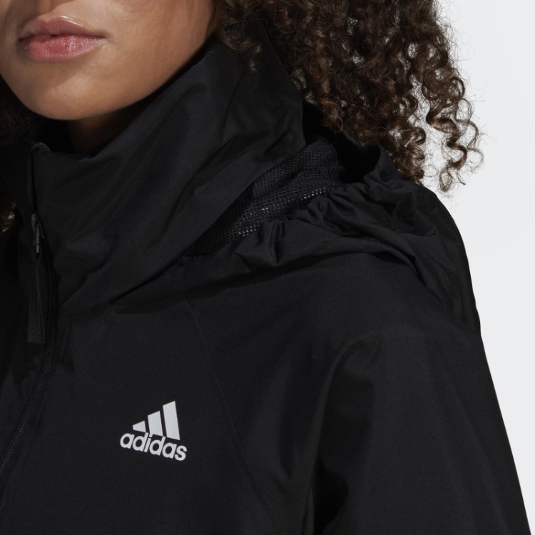 Moda Adidas Bsc 3 Listras Jaqueta Rain.rdy Preto