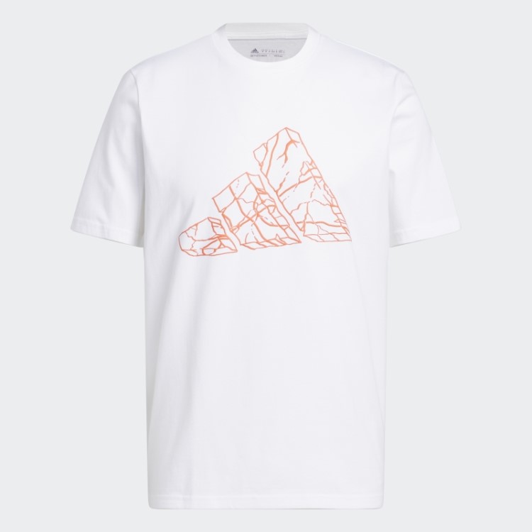 Camiseta Branca Com Estampa De Basquete Pass Rock Adidas