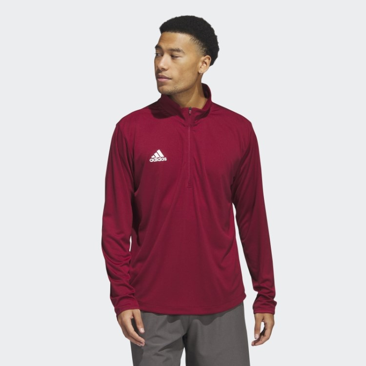 Adidas Colleg Borgonha Sob As Luzes Blusa Manga Longa Com Zíper 1/4
