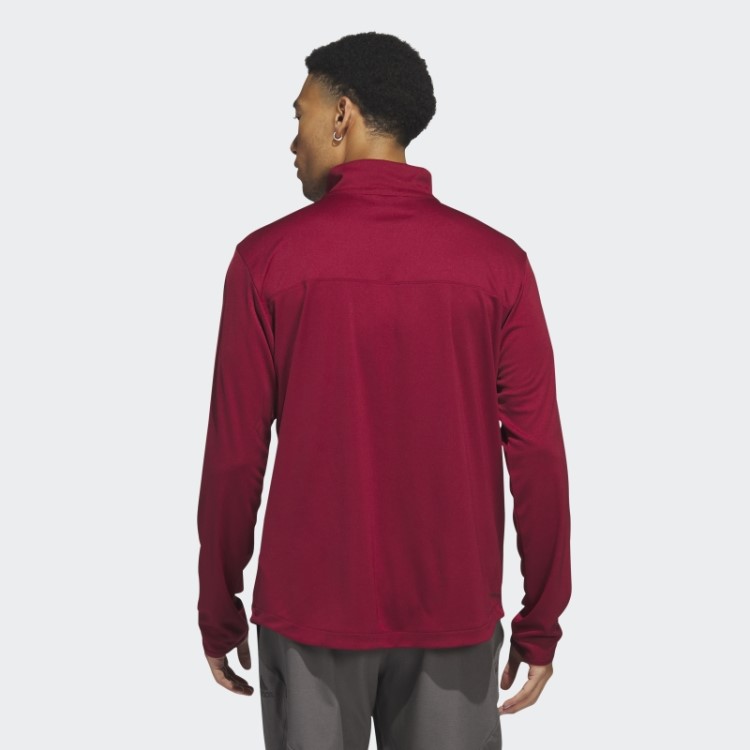 Adidas Colleg Borgonha Sob As Luzes Blusa Manga Longa Com Zíper 1/4