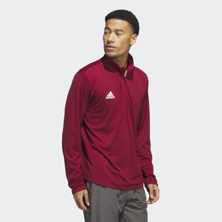 Adidas Colleg Borgonha Sob As Luzes Blusa Manga Longa Com Zíper 1/4