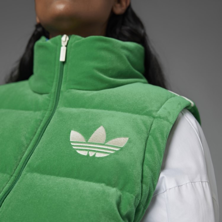 Adidas Colete De Veludo Verde Adicolor Anos 70