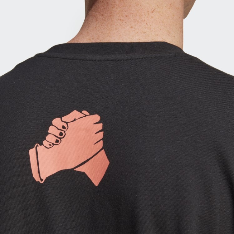 Camiseta Preta Estampada Adidas