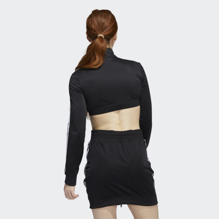 Adidas Jeremy Scott Jaqueta Cropped Preta Com Monograma