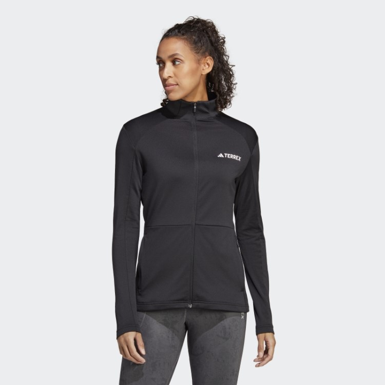 Jaqueta De Lã Terrex Com Zíper Completo Adidas Preta