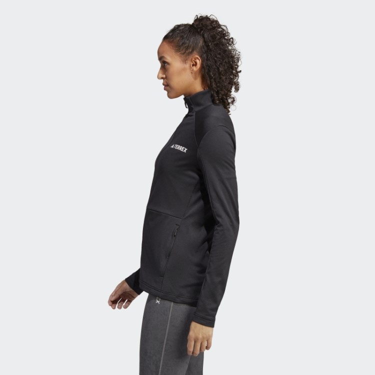 Jaqueta De Lã Terrex Com Zíper Completo Adidas Preta