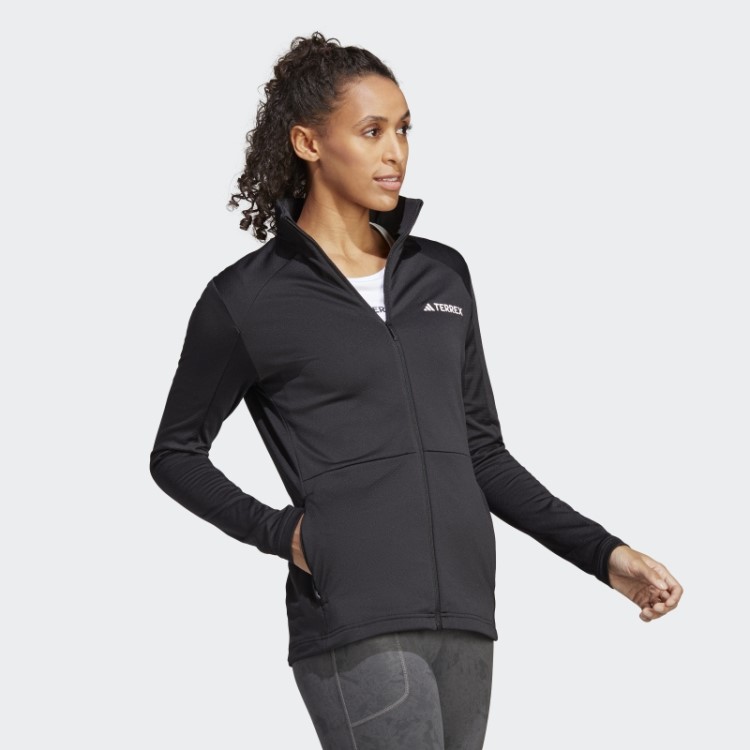 Jaqueta De Lã Terrex Com Zíper Completo Adidas Preta