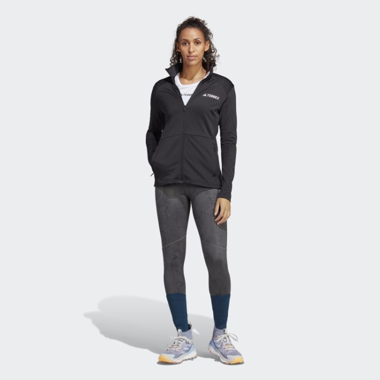 Jaqueta De Lã Terrex Com Zíper Completo Adidas Preta