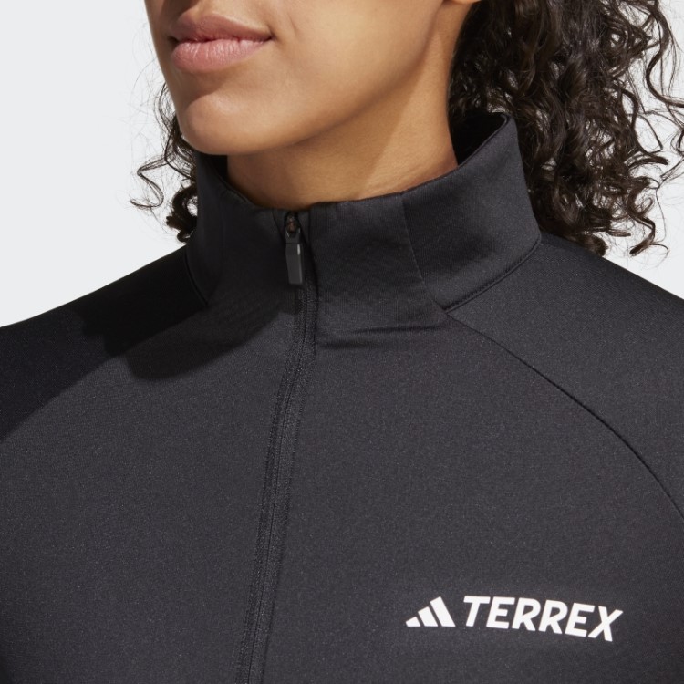 Jaqueta De Lã Terrex Com Zíper Completo Adidas Preta