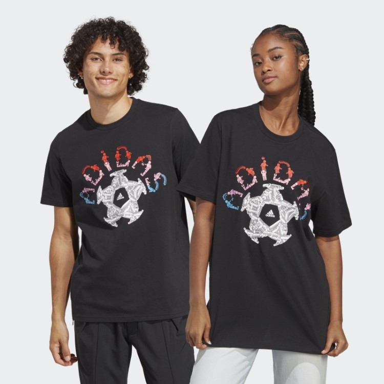 Camiseta Adidas X Lego Soccer Stadium Estampada Hot Black