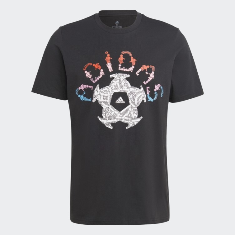 Camiseta Adidas X Lego Soccer Stadium Estampada Hot Black