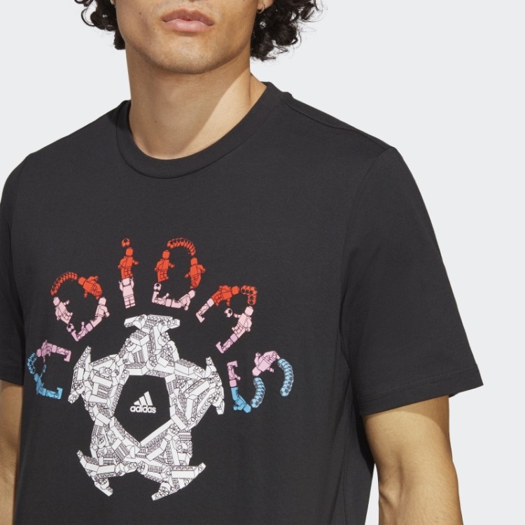 Camiseta Adidas X Lego Soccer Stadium Estampada Hot Black