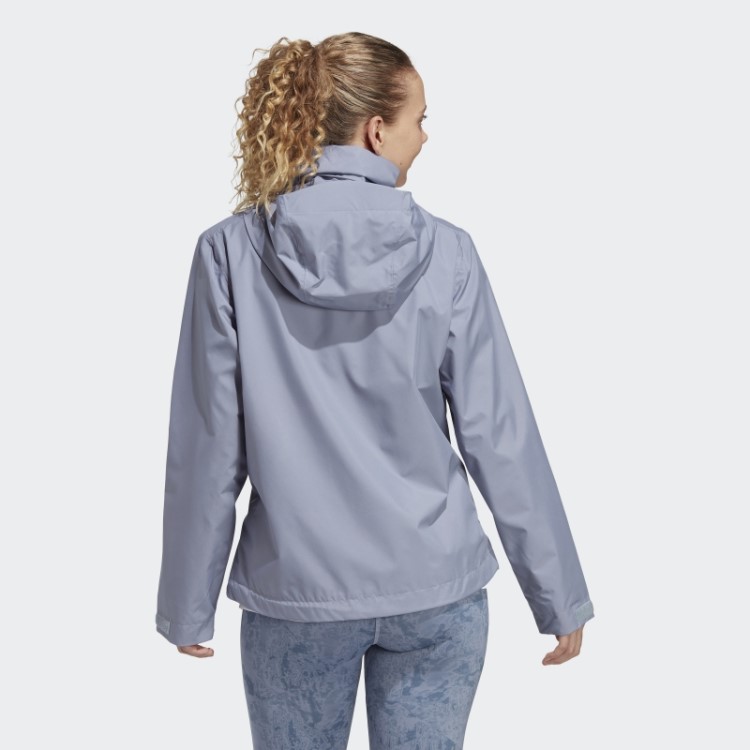Jaqueta De Chuva De 2 Camadas Adidas Terrex Multi Rain.rdy Violeta Prateado