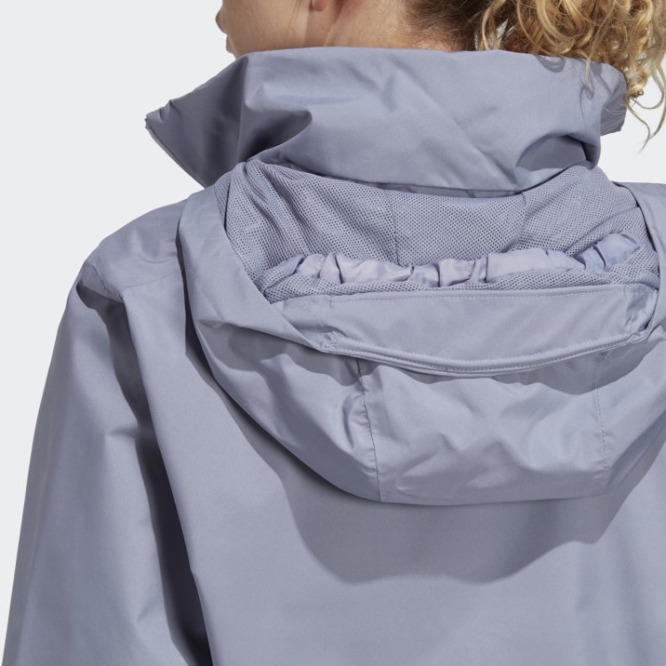 Jaqueta De Chuva De 2 Camadas Adidas Terrex Multi Rain.rdy Violeta Prateado