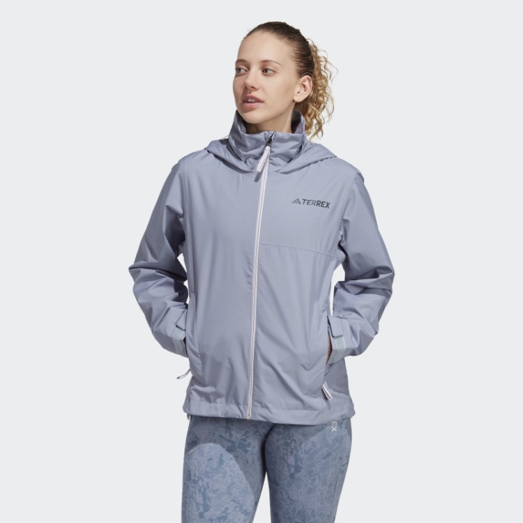 Adidas Silver Violet Terrex Multi Rain.Rdy Jaqueta De Chuva De 2 Camadas