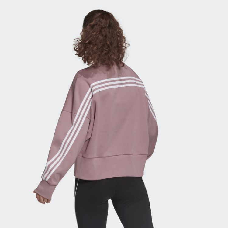 Moletom Malva Future Icons Com As Três Listras Adidas