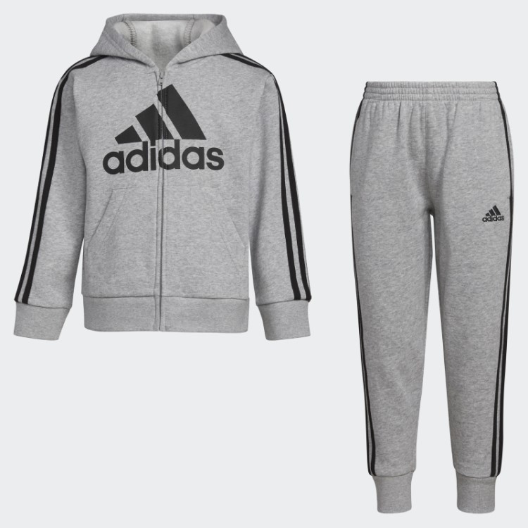 Conjunto De Jaqueta De Lã Com Capuz Adidas Carbon Hthd Essencial