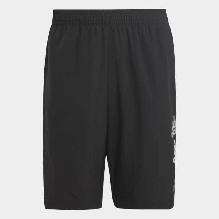 Adidas Preto Projetado Para Mover Shorts Com Logotipo