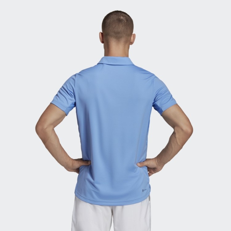Camisa Polo De Tênis Azul Adidas Heat.rdy