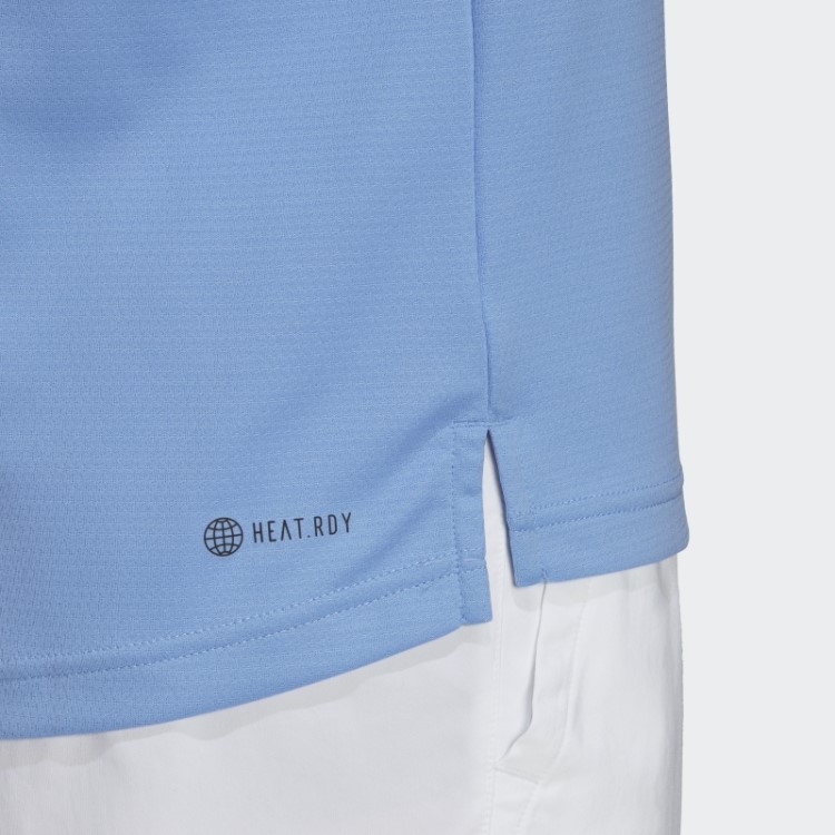 Camisa Polo De Tênis Azul Adidas Heat.rdy