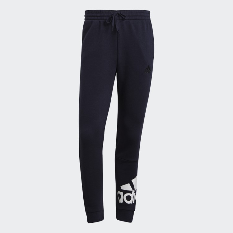 Calça De Logo Com Punho Afunilado De Lã Essencial Adidas