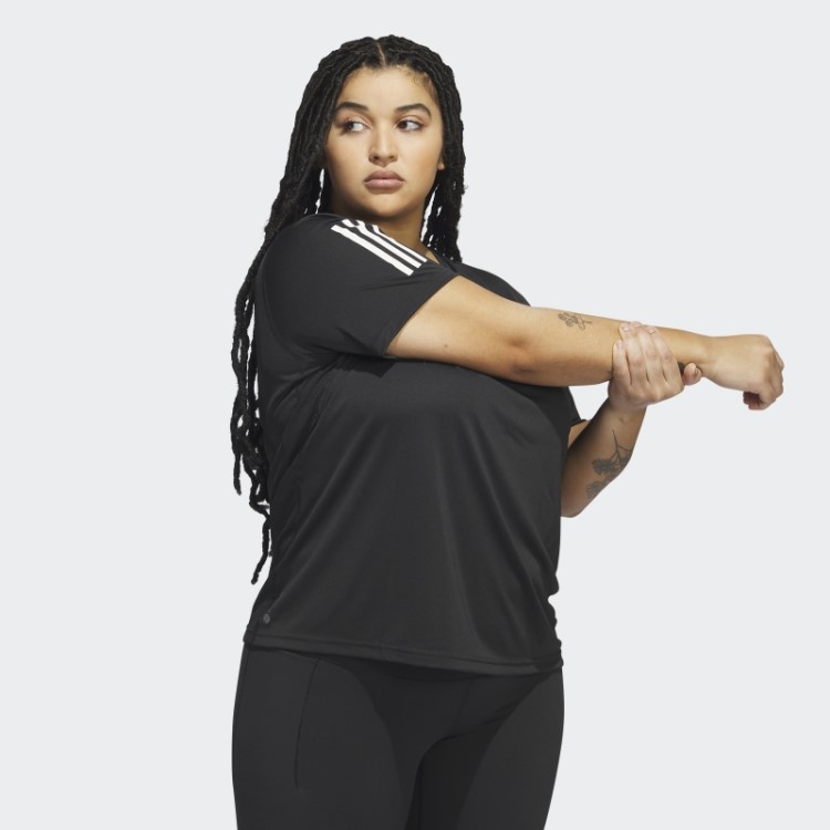 Adidas Possui A Camiseta Run (tamanho Grande) Preta