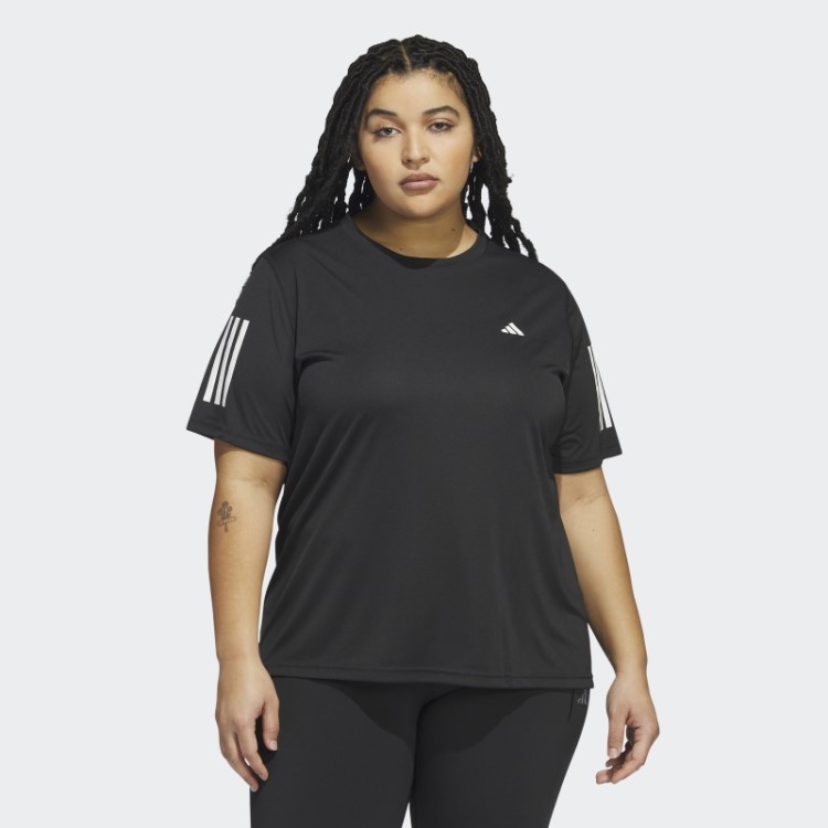 Possui A T-shirt Run (tamanho Grande) Adidas Preto