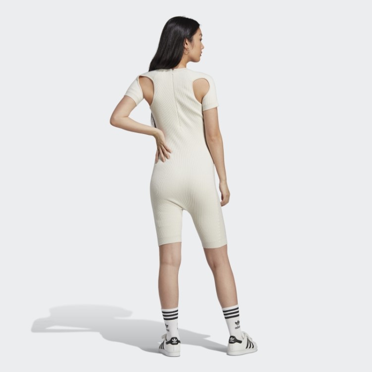Body De Malha Adidas Branco Versão Azul