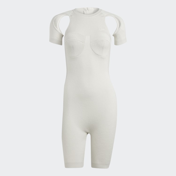 Body De Malha Adidas Branco Versão Azul