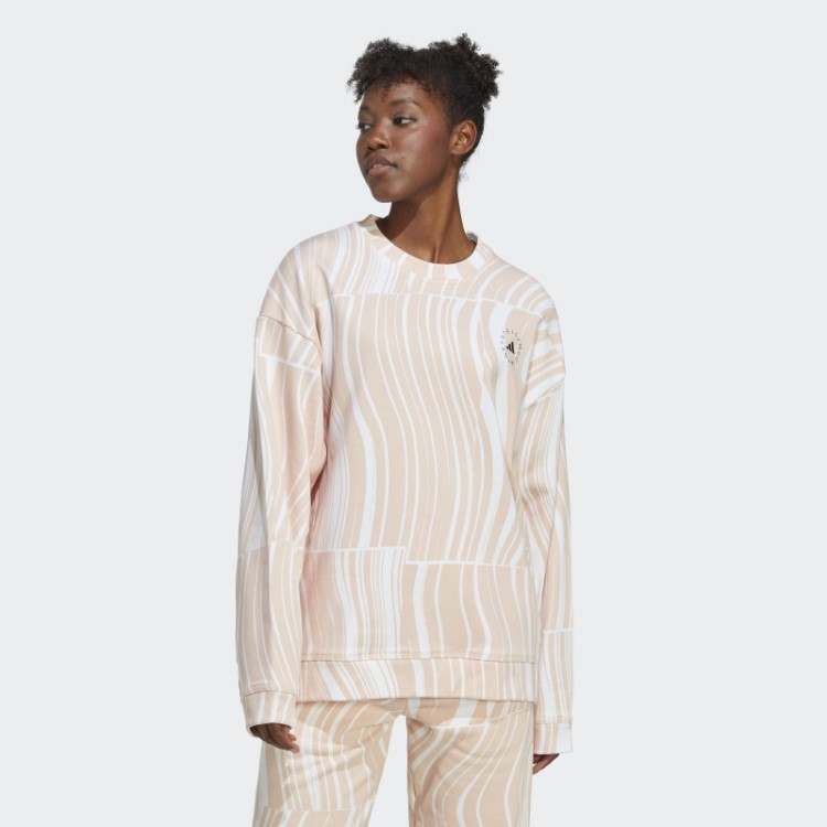Moletom Com Estampa Truecasuals Adidas By Stella Mccartney Rosa Blush