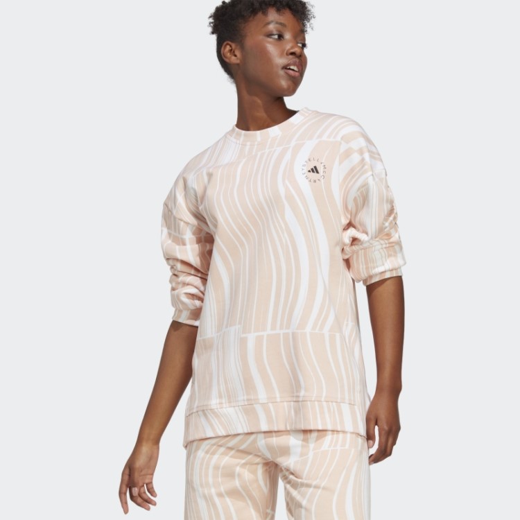 Moletom Com Estampa Truecasuals Adidas By Stella Mccartney Rosa Blush