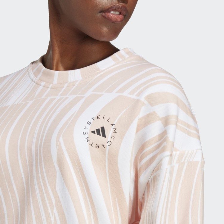Moletom Com Estampa Truecasuals Adidas By Stella Mccartney Rosa Blush