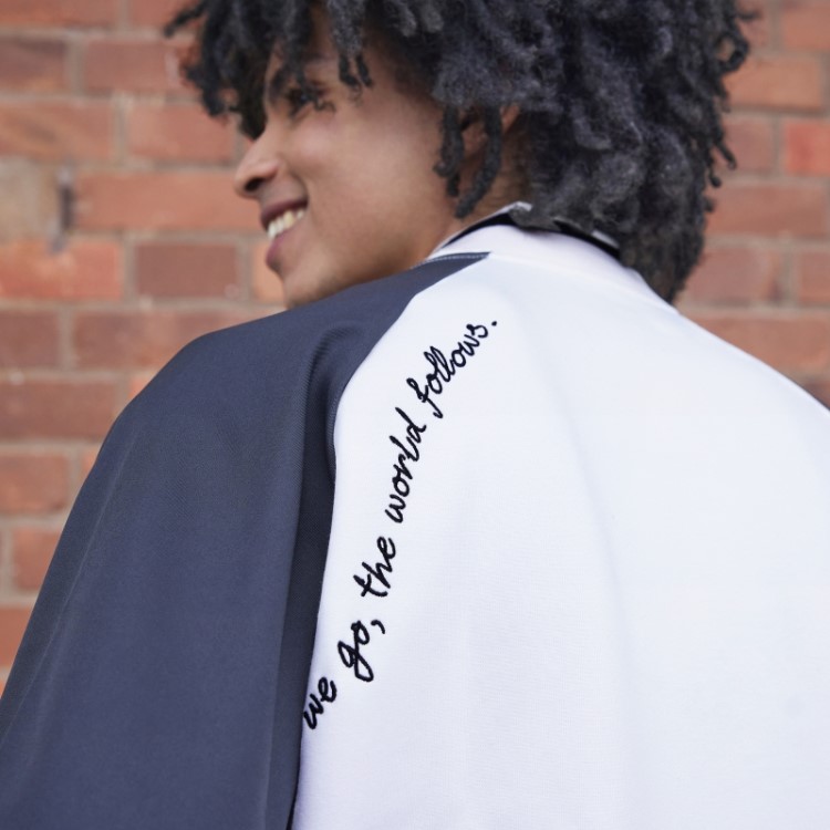 Jaqueta Bomber Com Estampa Branca Adidas (gênero Neutro)