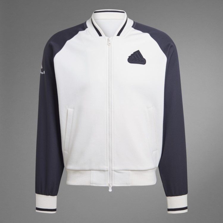 Jaqueta Bomber Com Estampa Branca Adidas (gênero Neutro)