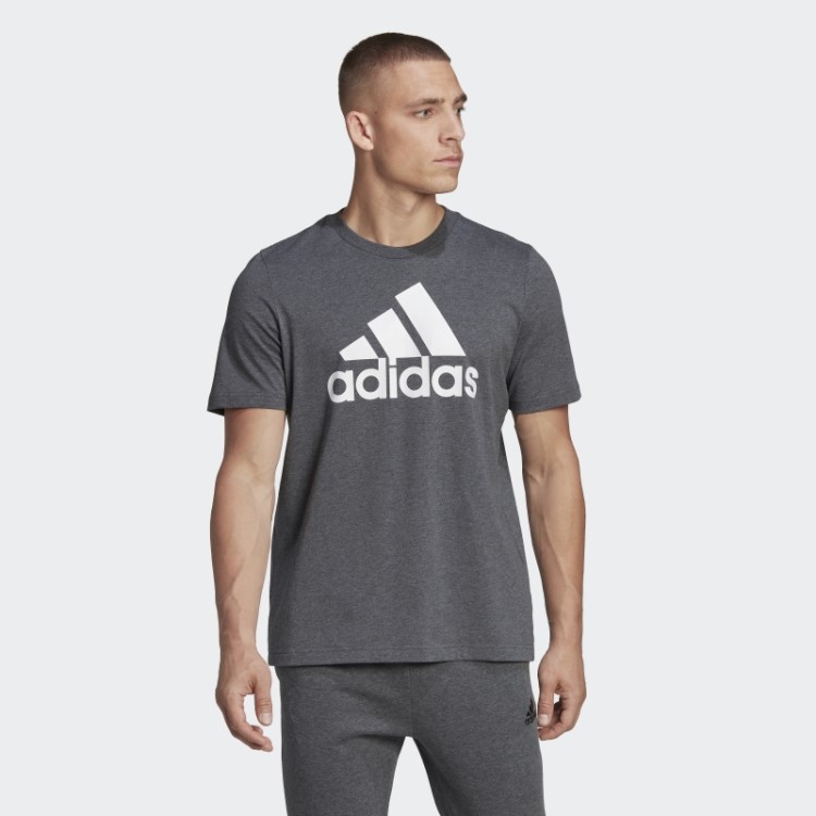Essentials Camiseta Com Logo Grande Cinza Escuro Urze Adidas