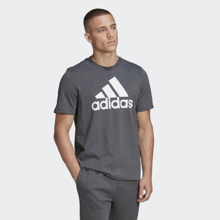 Essentials Camiseta Com Logo Grande Cinza Escuro Urze Adidas