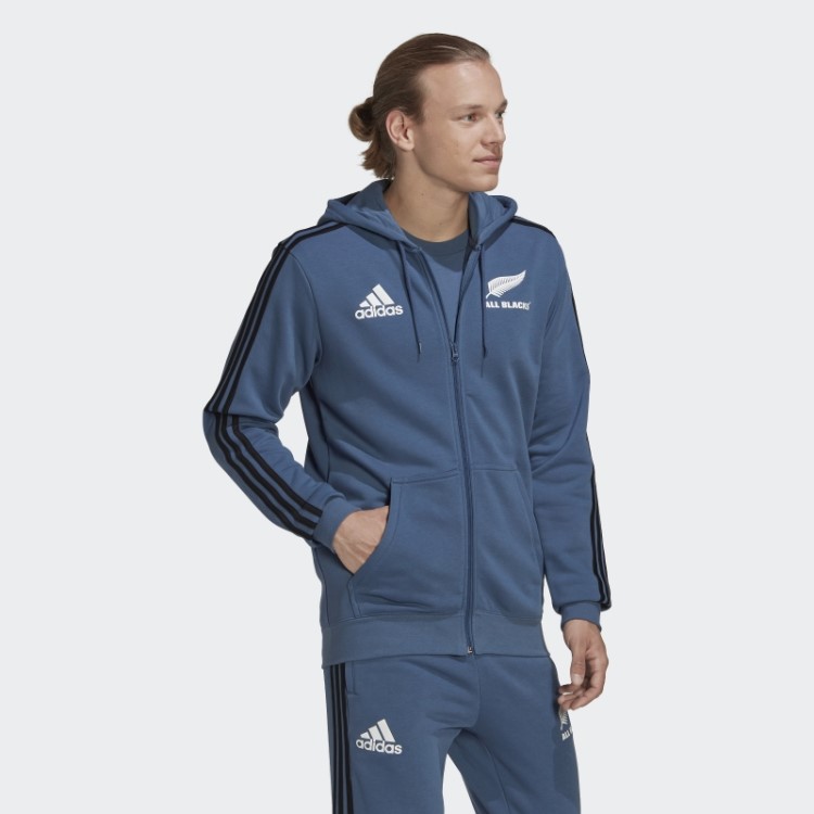 Adidas All Blacks Rugby Hoodie Com As Três Listras Em Aço