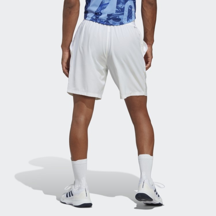 Bermuda Branca De Tecido Elástico De Tênis Adidas