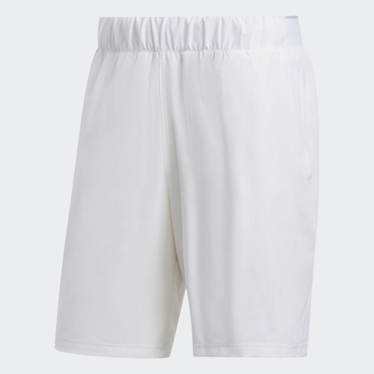 Bermuda Branca De Tecido Elástico De Tênis Adidas