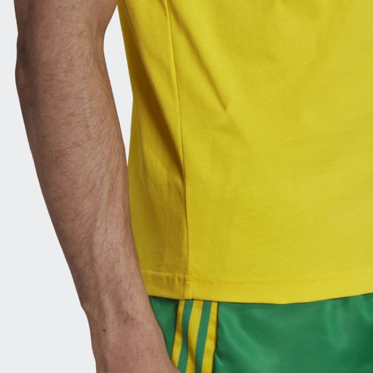 T-shirt Com As 3 Riscas Amarela Adidas